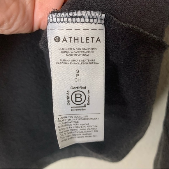 Athleta womens purana wrap sweatshirt long sleeve gray - Picture 5 of 9